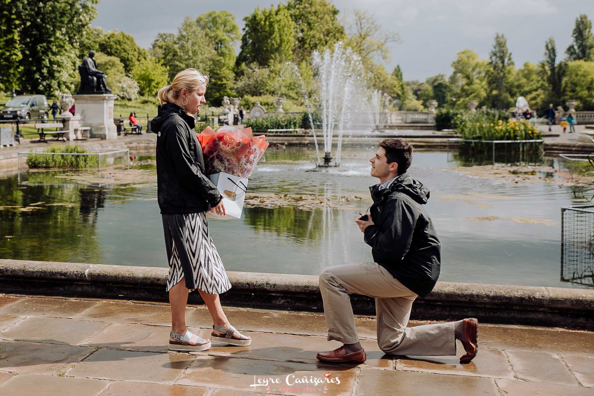 proposal in the italian gardens in london!