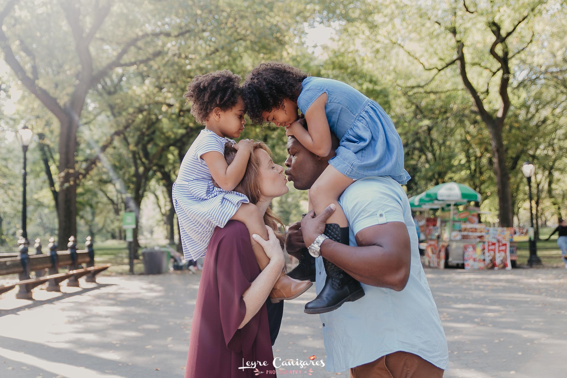 family photo shoot in The Mall, central park, nyc