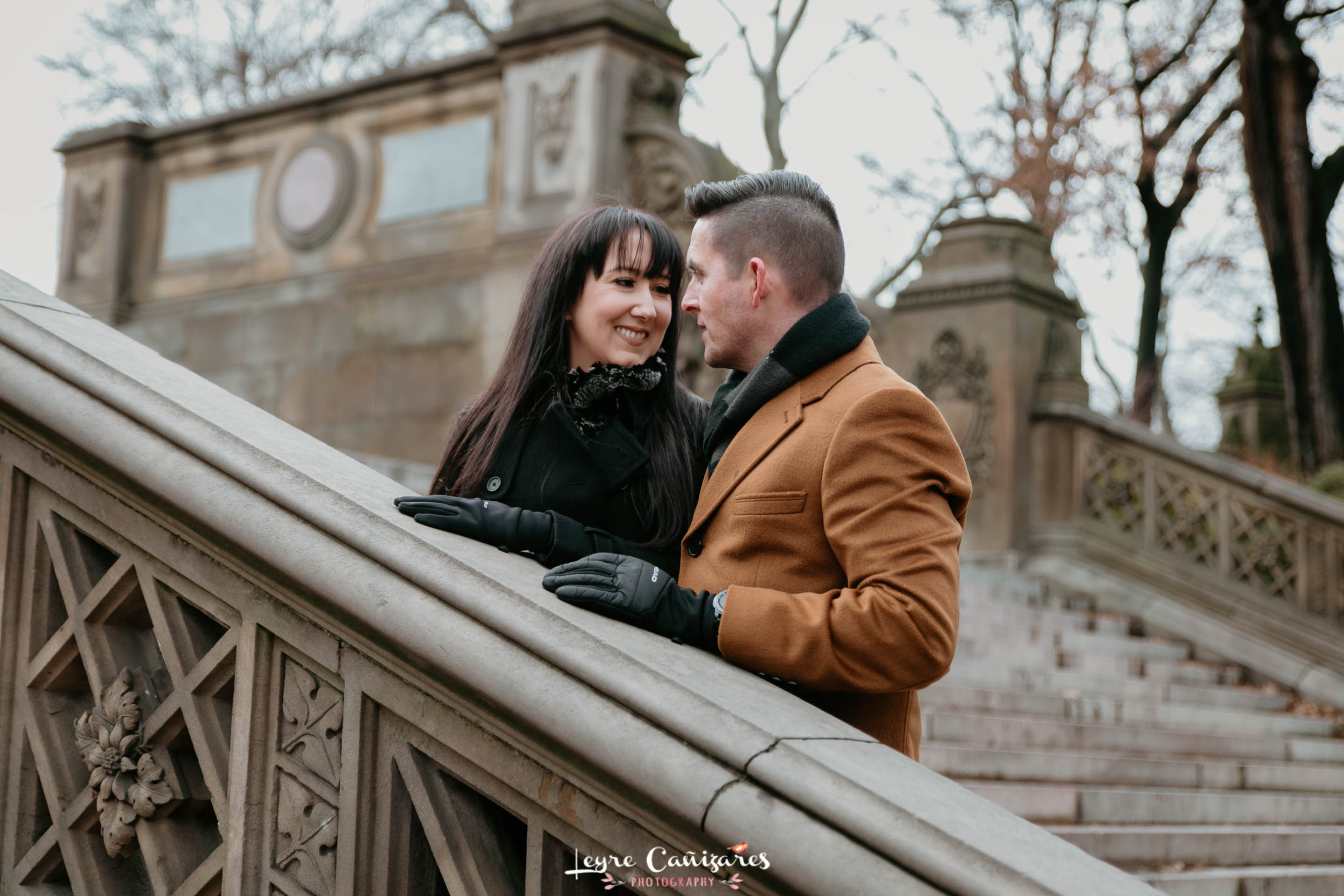 couple photoshoot at bethesda terrace in central park