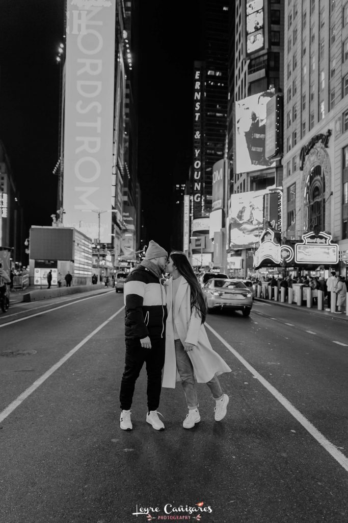 engagement photography in times square