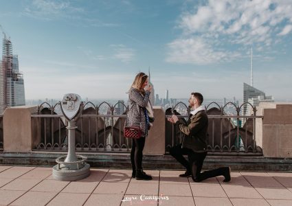 marriage proposal on the top of the rock