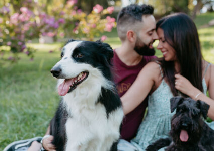 couple photoshoot with dogs in new york