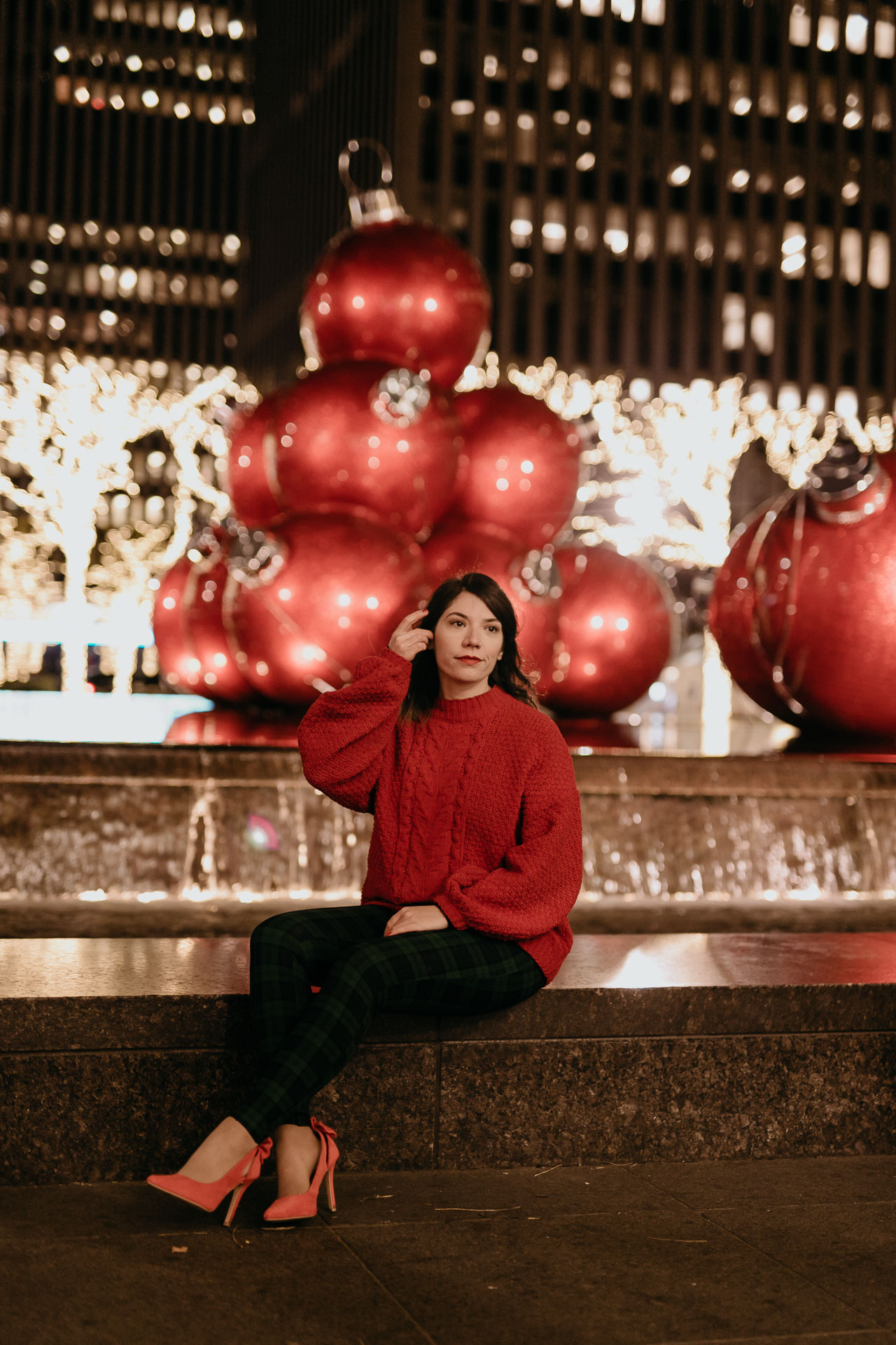 christmas photo session in new york city, nyc