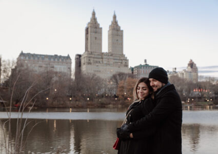 surprise proposal in the bow bridge, central park photographer
