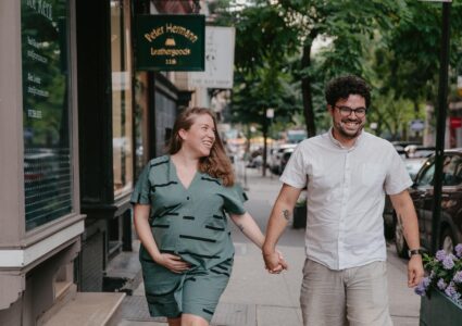 maternity photo shoot around the soho area in manhattan