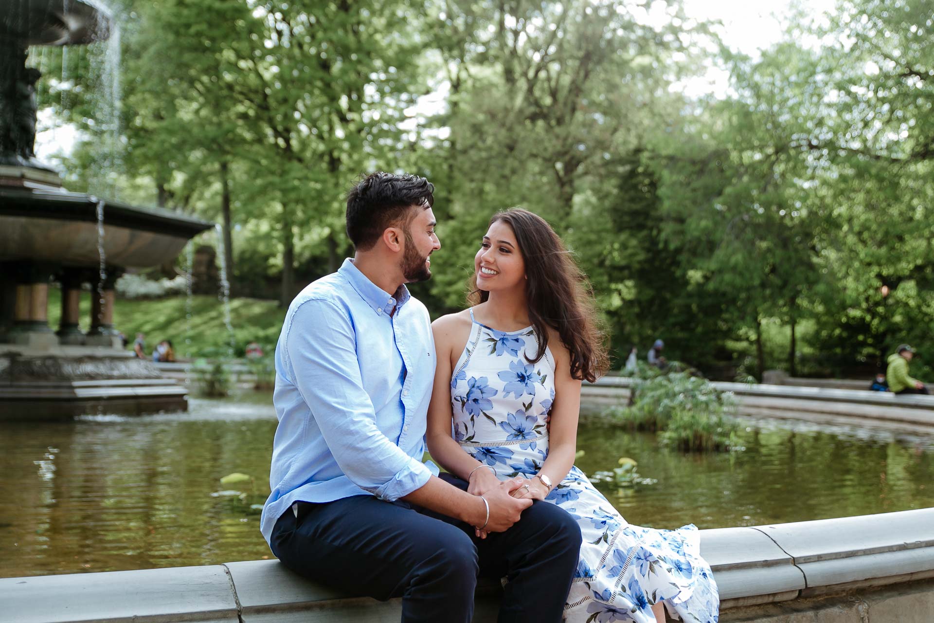 bethesda fountain engagement photography