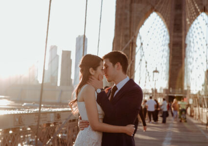 wedding photos at brooklyn bridge, nyc