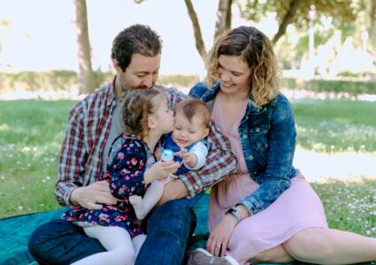family photoshoot in central park with a professional photographer