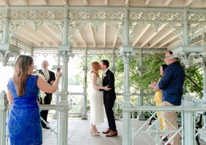 Ladies Pavilion intimate wedding in Central Park, nyc