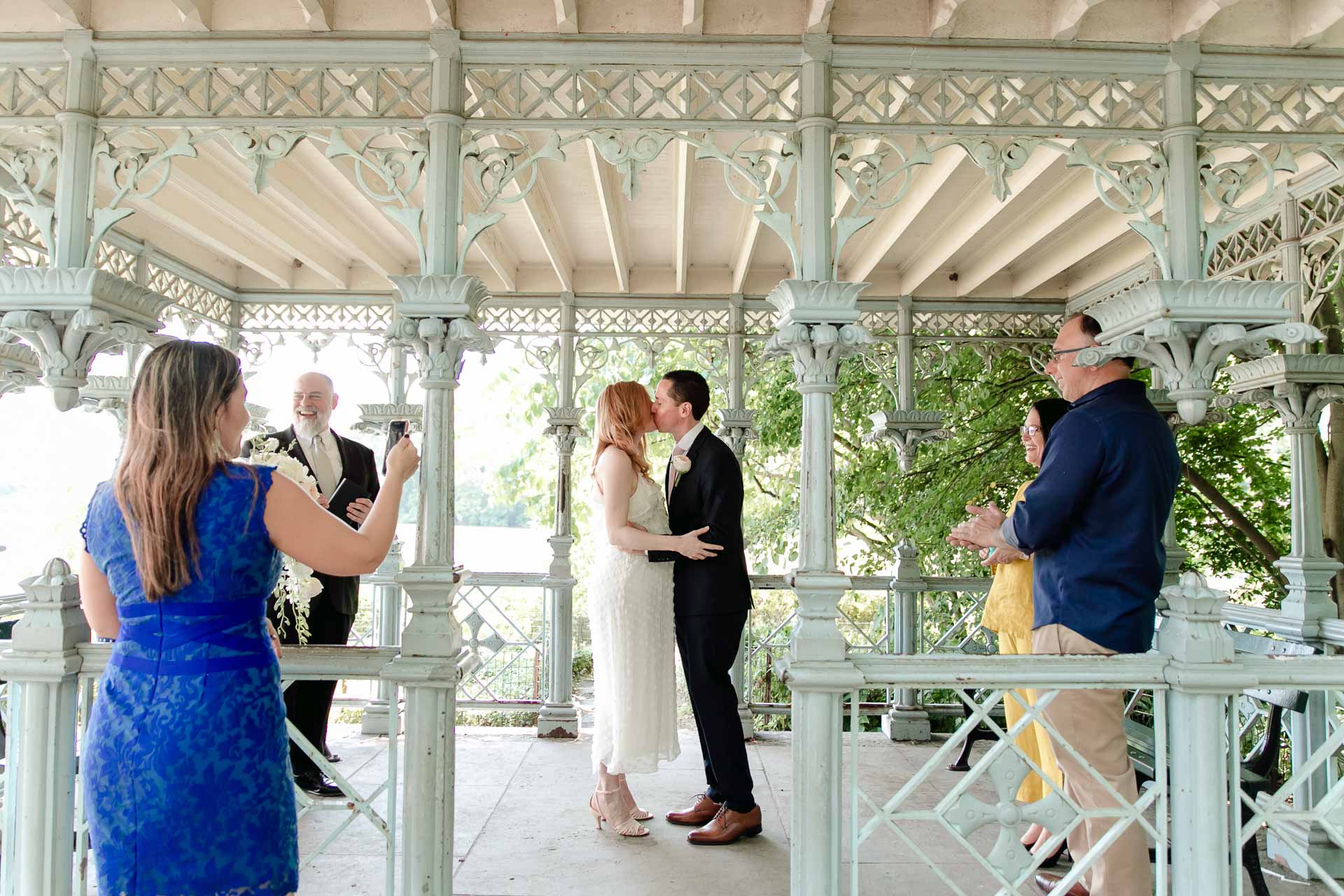 Ladies Pavilion intimate wedding in Central Park, nyc