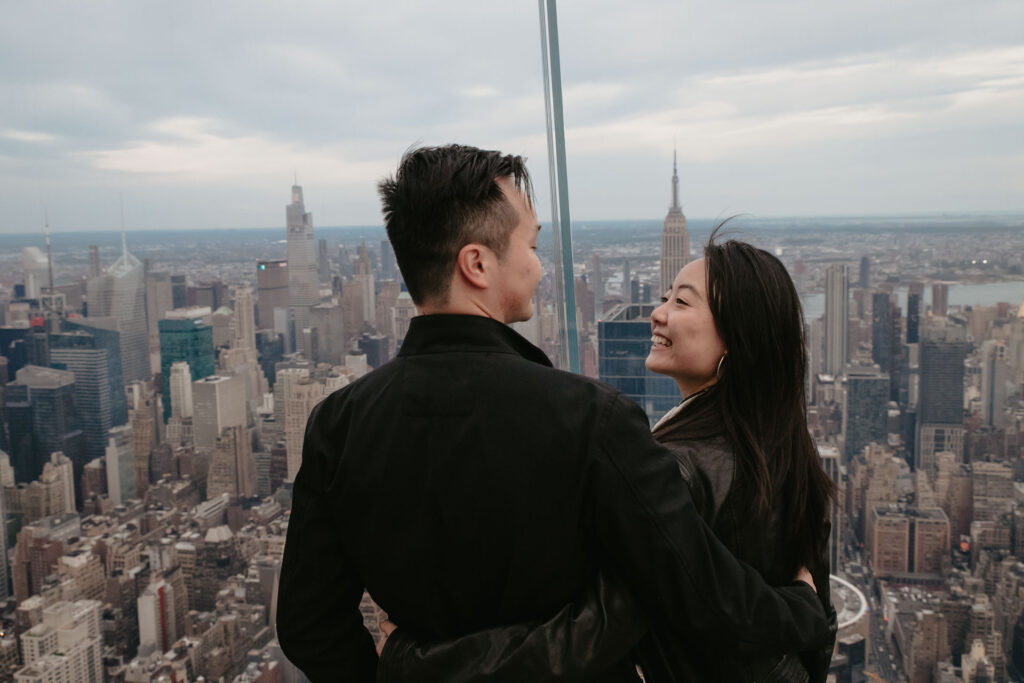 surprise proposal at the Edge, nyc