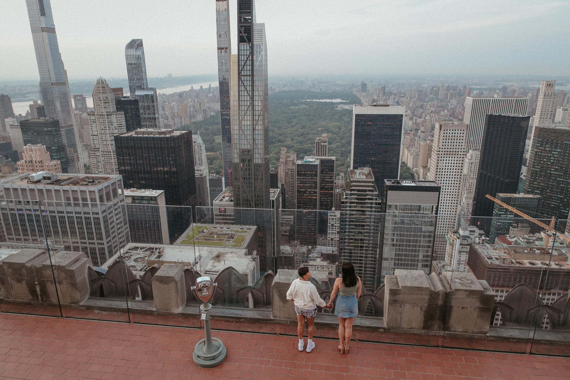 top of the rock engagement photography