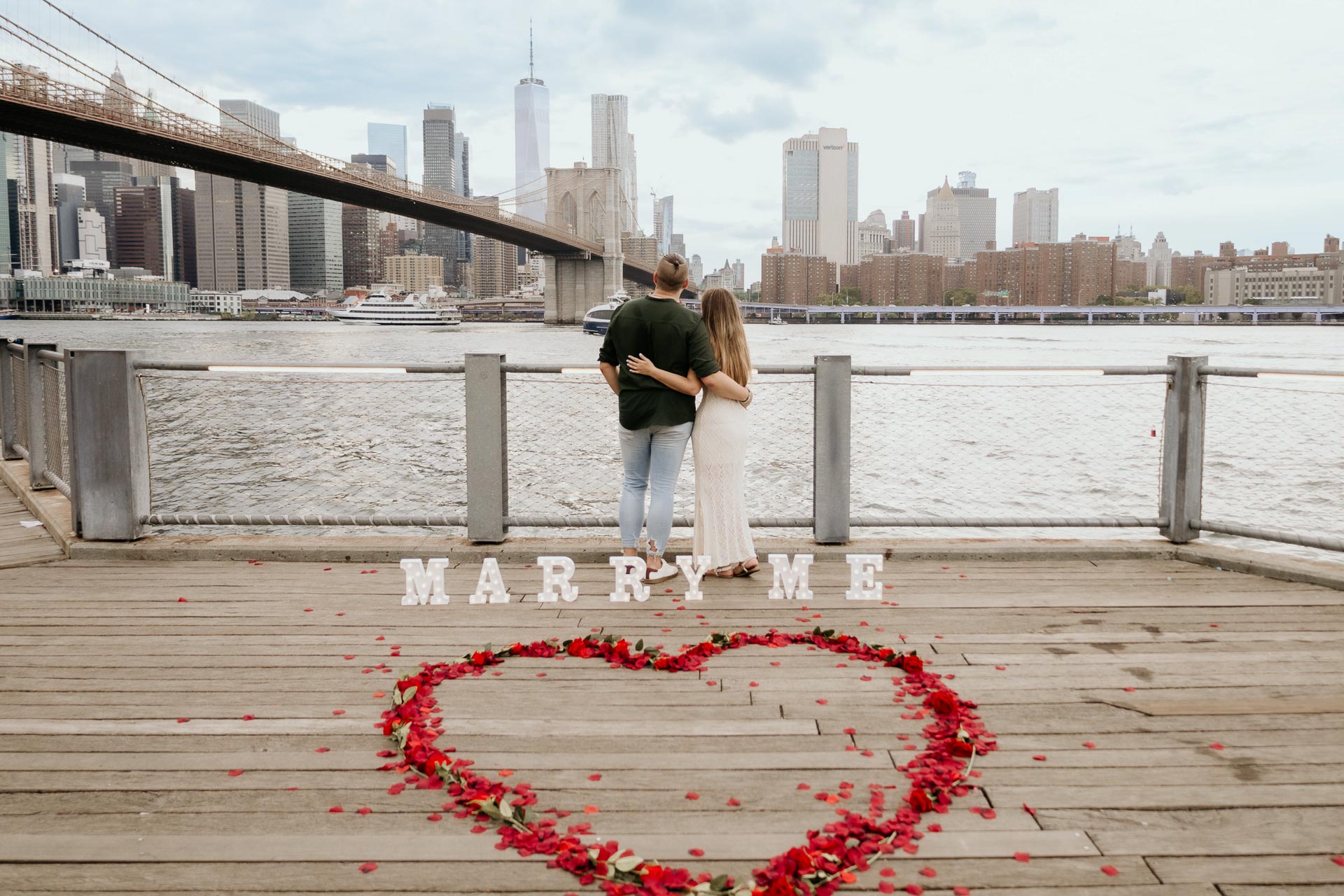 dumbo park wedding proposal, nyc