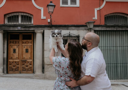 couple with dog photoshoot in new yoek