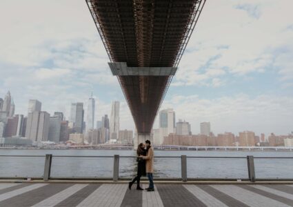 brooklyn bridge park engagement photoshoot, new york
