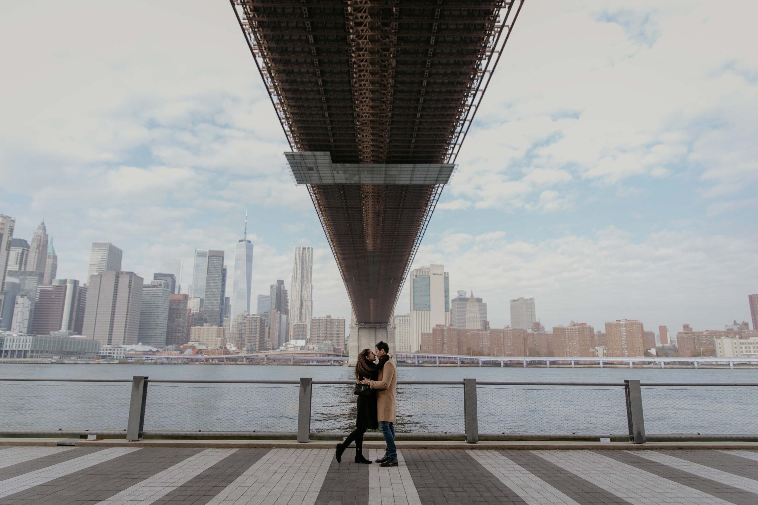 brooklyn bridge park engagement photoshoot, new york
