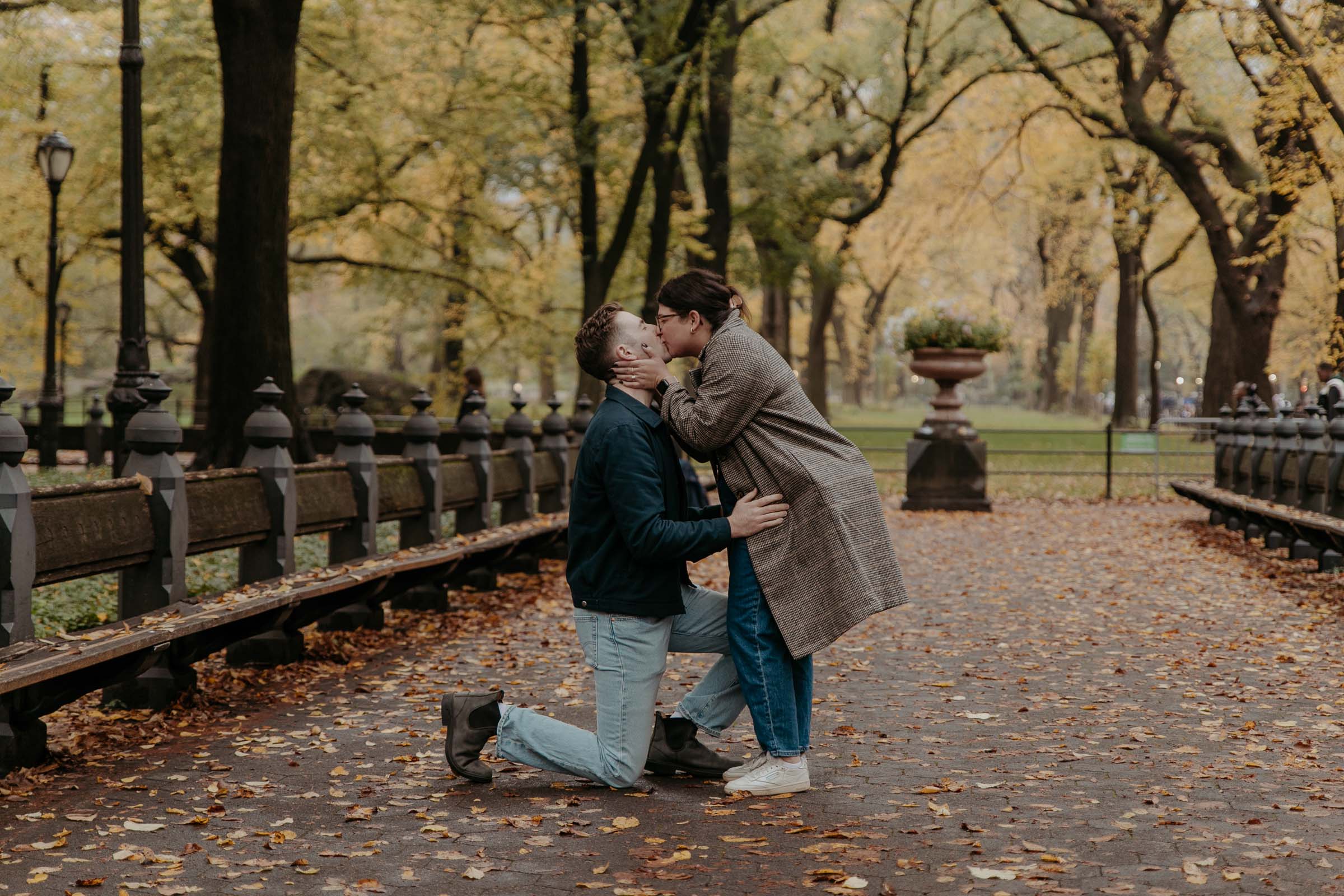 proposal photographer nyc capturing surprise engagement moment