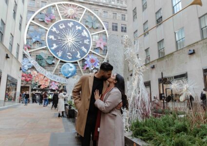 marriage proposal at rockefeller center, new york
