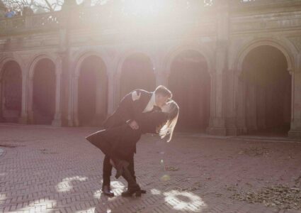 central park engagement photography