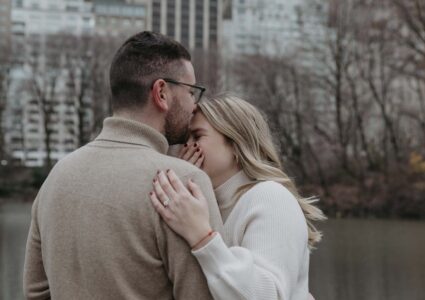 central park engagement photoshoot