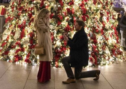 christmas surprise proposal in new york city