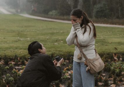 surprise proposal photography in central park with a professional photographer, nyc