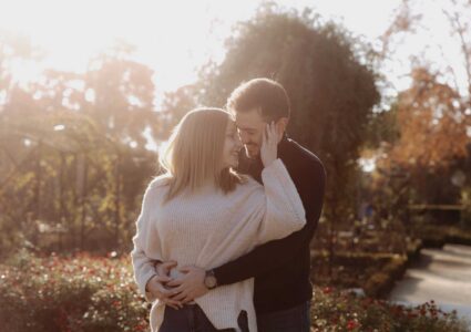 central park engagement photoshoot at sunset