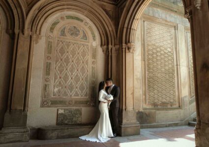 michelle and kevin bethesda fountain elopement photo session