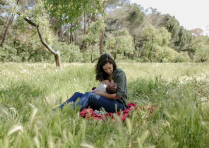 nyc family portraits in central park with kids and baby