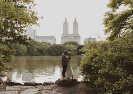 private elopement ceremony photography in central park with a professional photographer