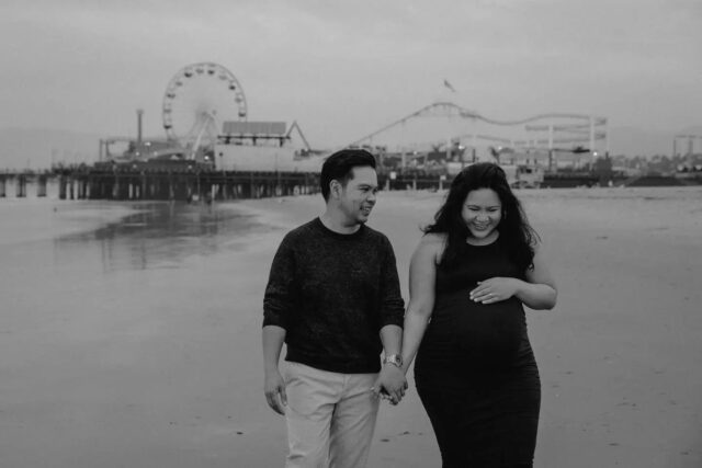 Pregnancy photoshoot in Santa Monica Beach 🤎🤰