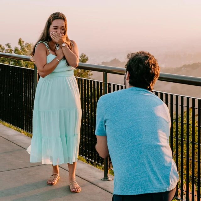 Amazing surprise proposal at Griffith Observatory 🤎💍